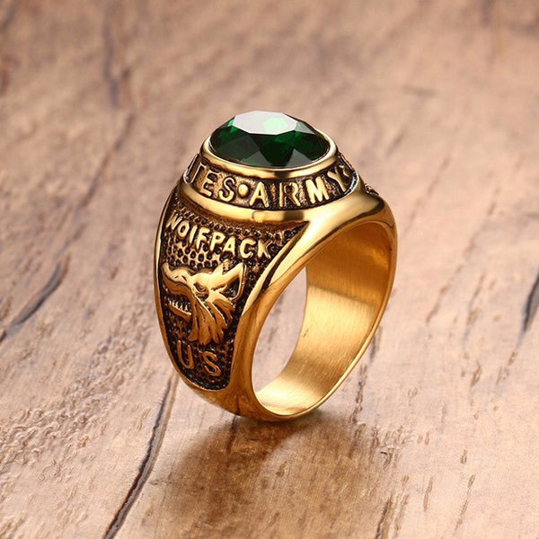 United States Army Ring 18K Gold Plated