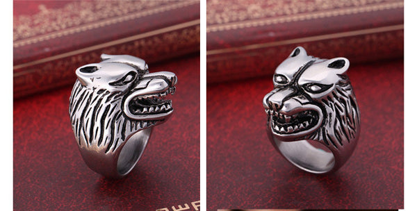 Men's Lone Wolf Ring