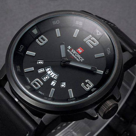 Naviforce Quartz Analog LED Military Watch