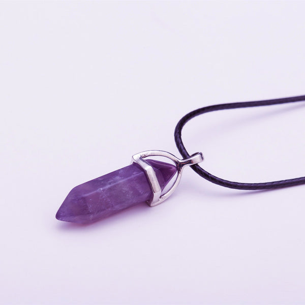 Crystal Quartz Choker Pendant Necklace