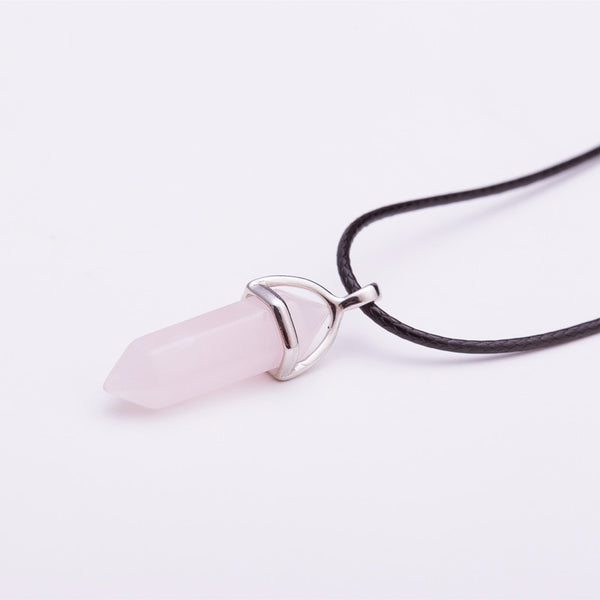 Crystal Quartz Choker Pendant Necklace
