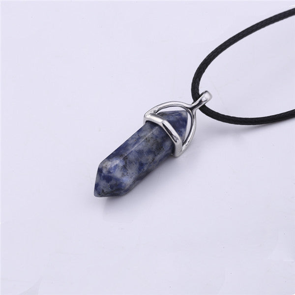 Crystal Quartz Choker Pendant Necklace