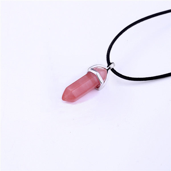 Crystal Quartz Choker Pendant Necklace