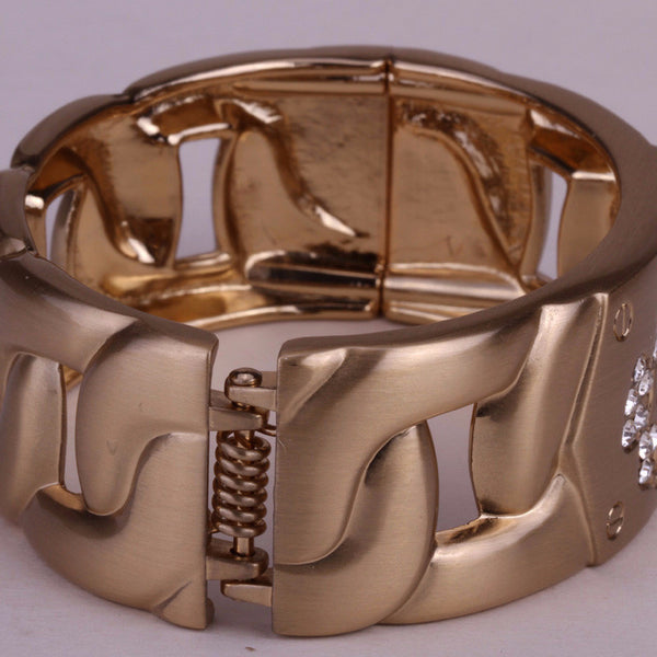 Women's Crystal Skull Biker Bracelet