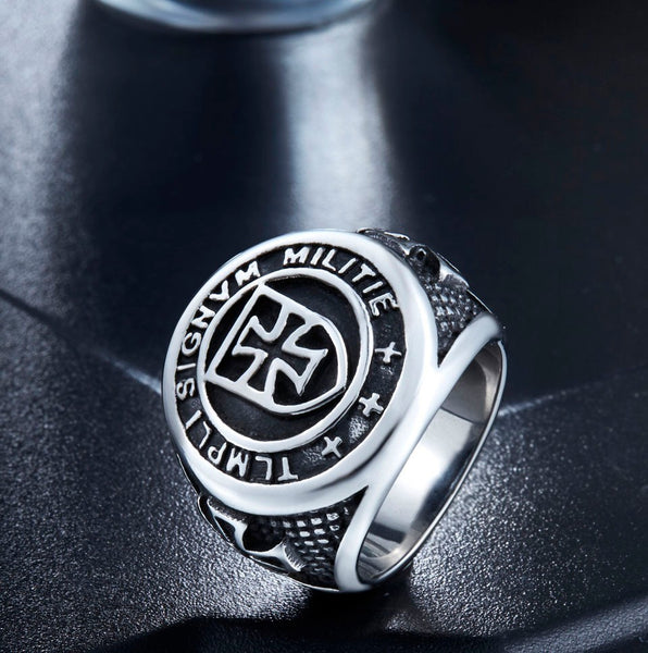 Knights Templar Stainless Steel Ring