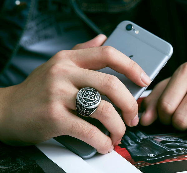 Knights Templar Stainless Steel Ring