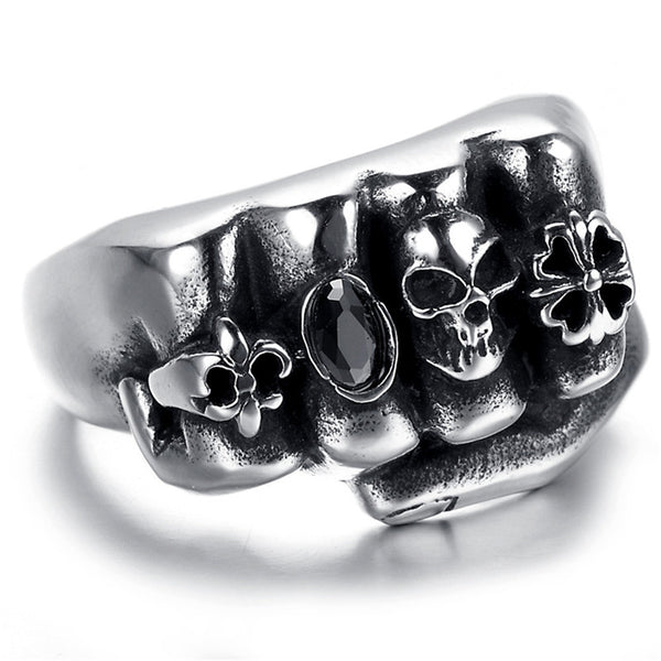 Gothic Fist Skull Ring
