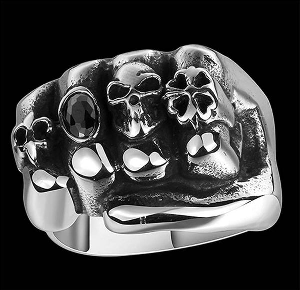 Gothic Fist Skull Ring