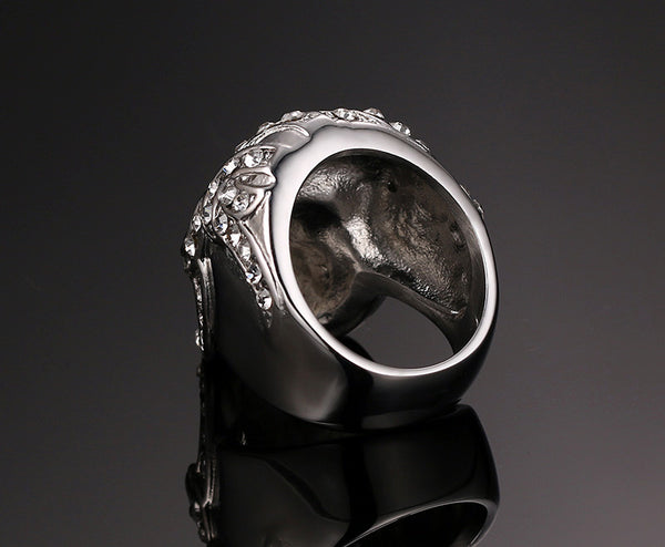 Vintage Designed Stone Skull Ring