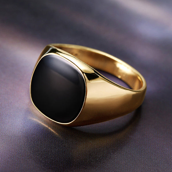 18K Gold or Platinum Plated Signet Ring