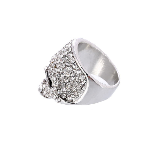 Women's Crystal Skull Ring