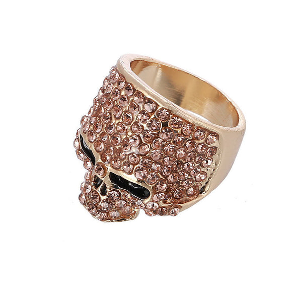 Women's Crystal Skull Ring
