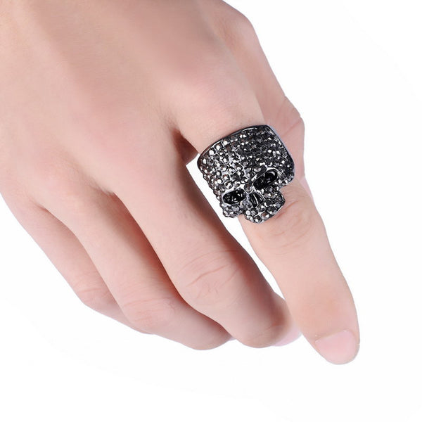 Women's Crystal Skull Ring