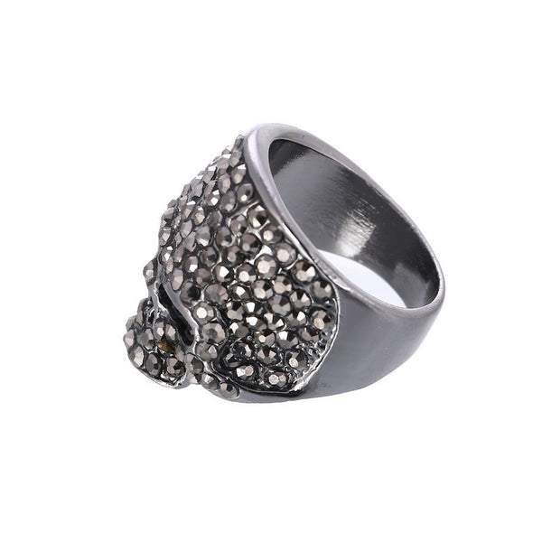 Women's Crystal Skull Ring