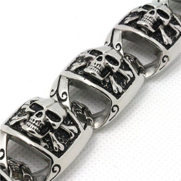 Massive Skeleton Skull Bracelet