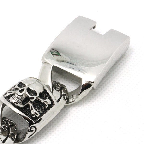 Massive Skeleton Skull Bracelet