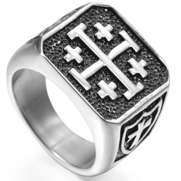 Knights Templar Jerusalem Cross Ring
