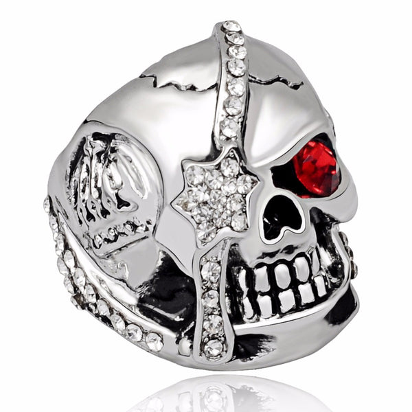 Pirate Skull Biker Ring