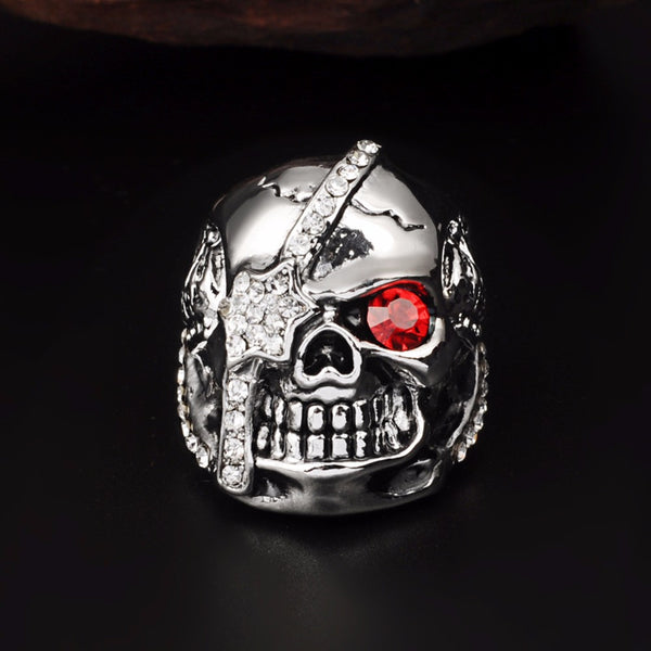 Pirate Skull Biker Ring