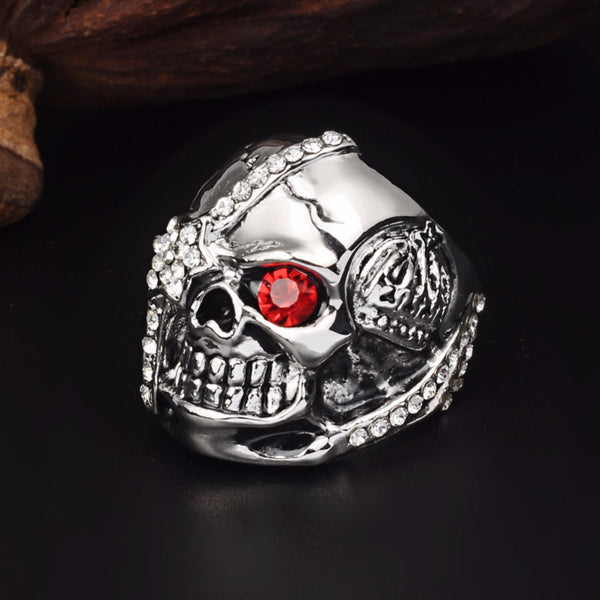 Pirate Skull Biker Ring