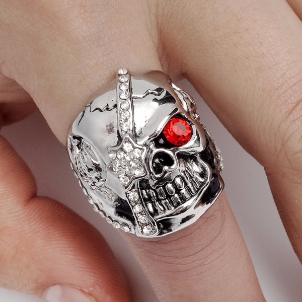 Pirate Skull Biker Ring