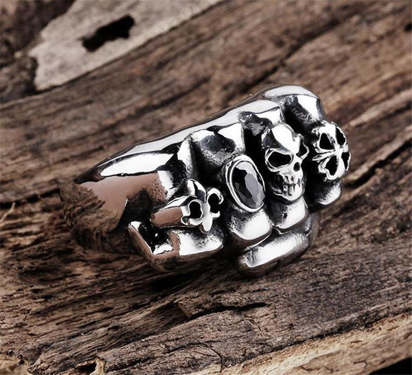 Gothic Fist Skull Ring