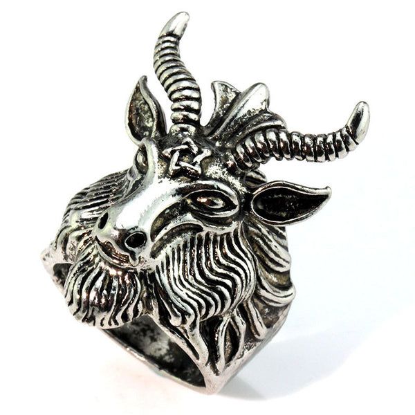 Men's Ram Baphomet Ring