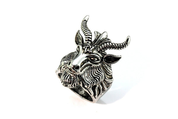 Men's Ram Baphomet Ring