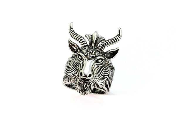 Men's Ram Baphomet Ring
