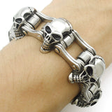 Skeleton Skull Motorcycle Chain Bracelet