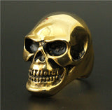 Massive Ghost Skeleton Skull Biker Ring