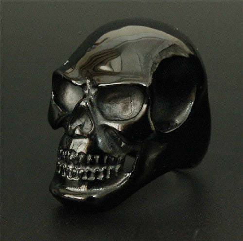 Massive Ghost Skeleton Skull Biker Ring