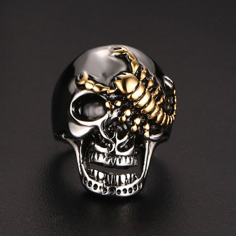 Gothic Fist Skull Ring