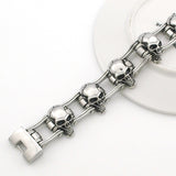 Skeleton Skull Motorcycle Chain Bracelet