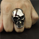 Massive Ghost Skeleton Skull Biker Ring